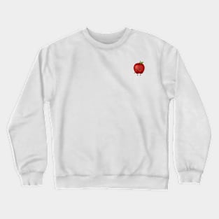 Cute Red Apple Cartoon Illustration Crewneck Sweatshirt